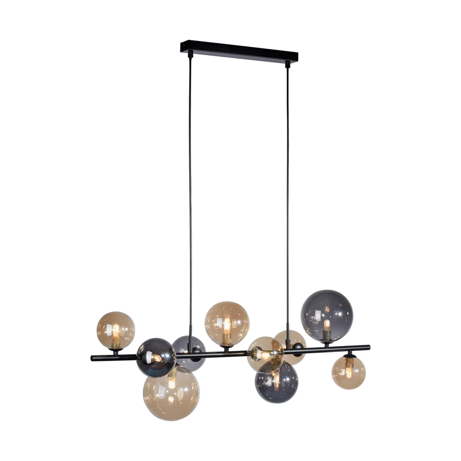 Paul Neuhaus Lámpara colgante Popsicle, cristal, 85 cm de largo, G9