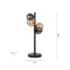 Paul Neuhaus Lámpara de mesa Popsicle, cristal, 48 cm de altura, G9
