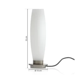Paul Neuhaus Lámpara de mesa Tyra, cristal, Ø 10 cm, atenuable, G9