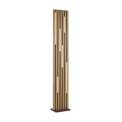 Paul Neuhaus Lámpara de pie LED inteligente Q-Acoustic madera altura 162 cm