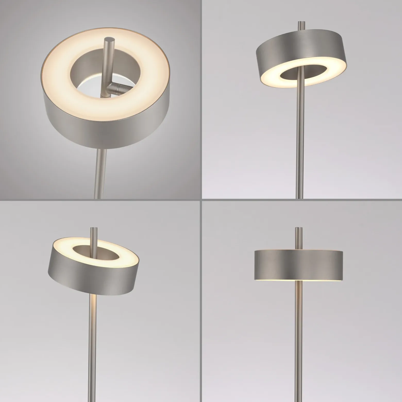 Paul Neuhaus Lámpara de pie LED inteligente Q-Rotate aluminio 140 cm