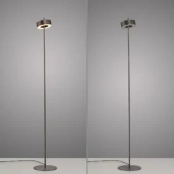 Paul Neuhaus Lámpara de pie LED inteligente Q-Rotate marrón oscuro 140 cm