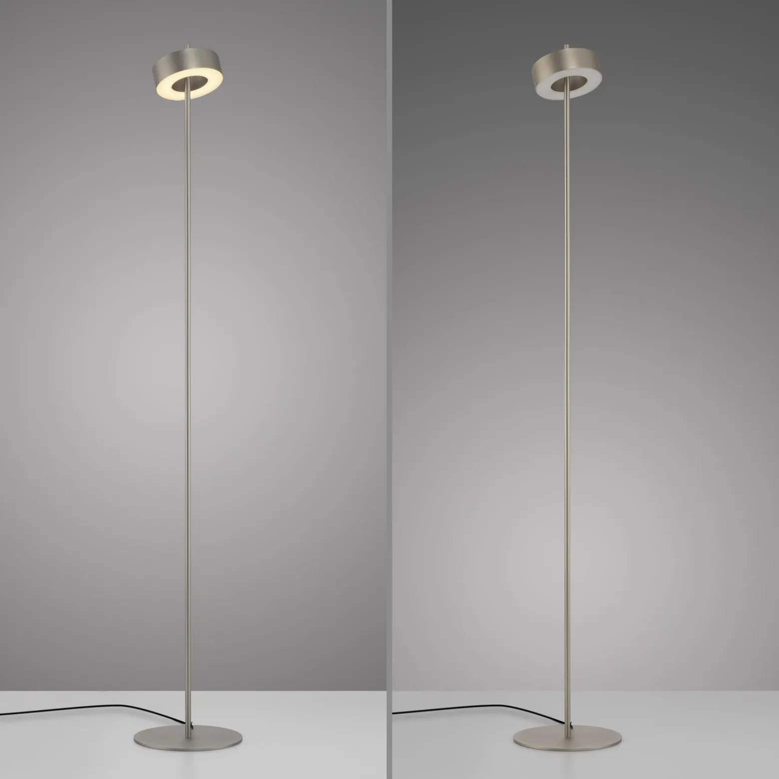 Paul Neuhaus Lámpara de pie LED inteligente Q-Rotate aluminio 140 cm