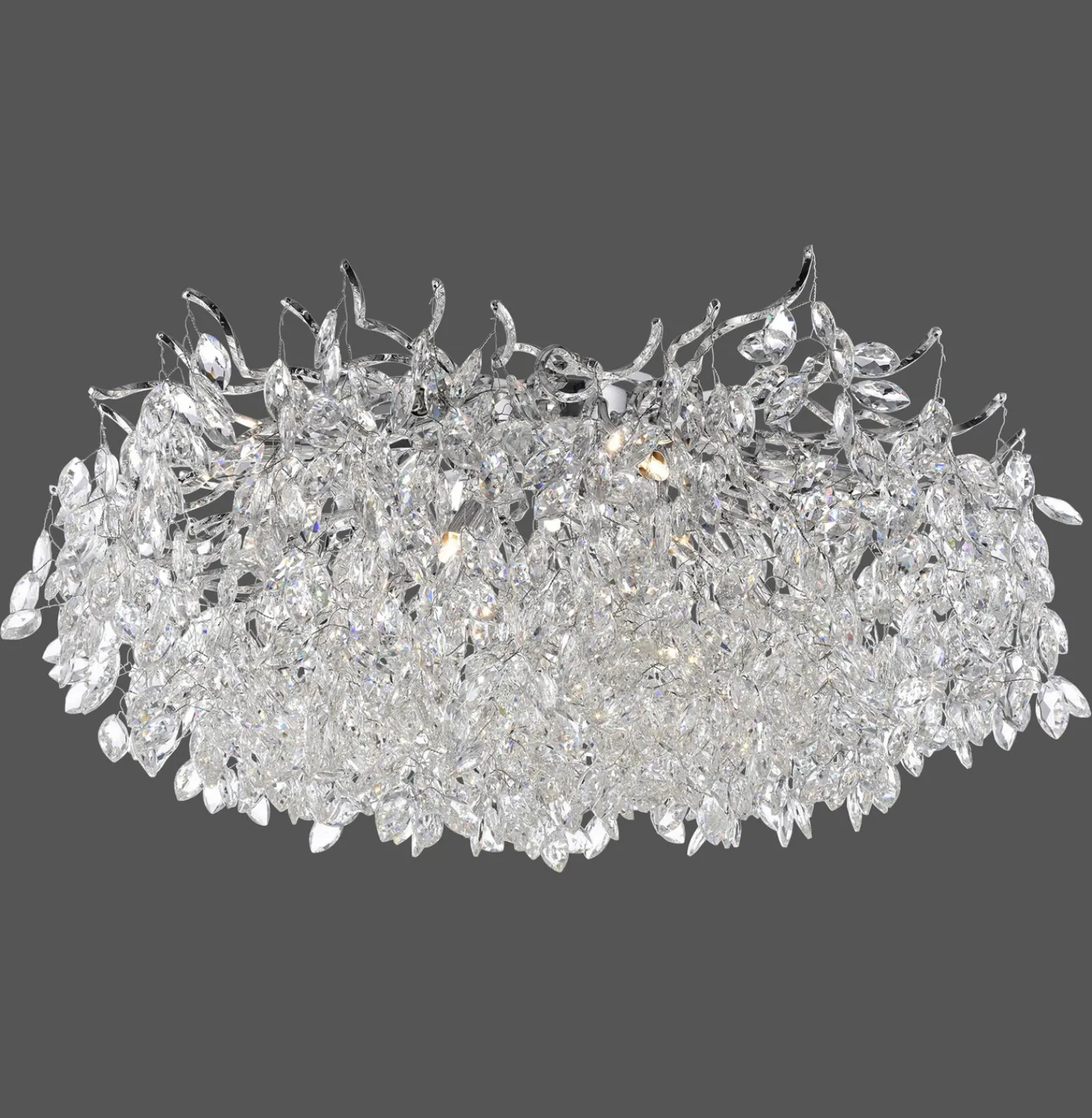 Paul Neuhaus Lámpara de techo Ricicle, colgante de cristal, Ø 80 cm
