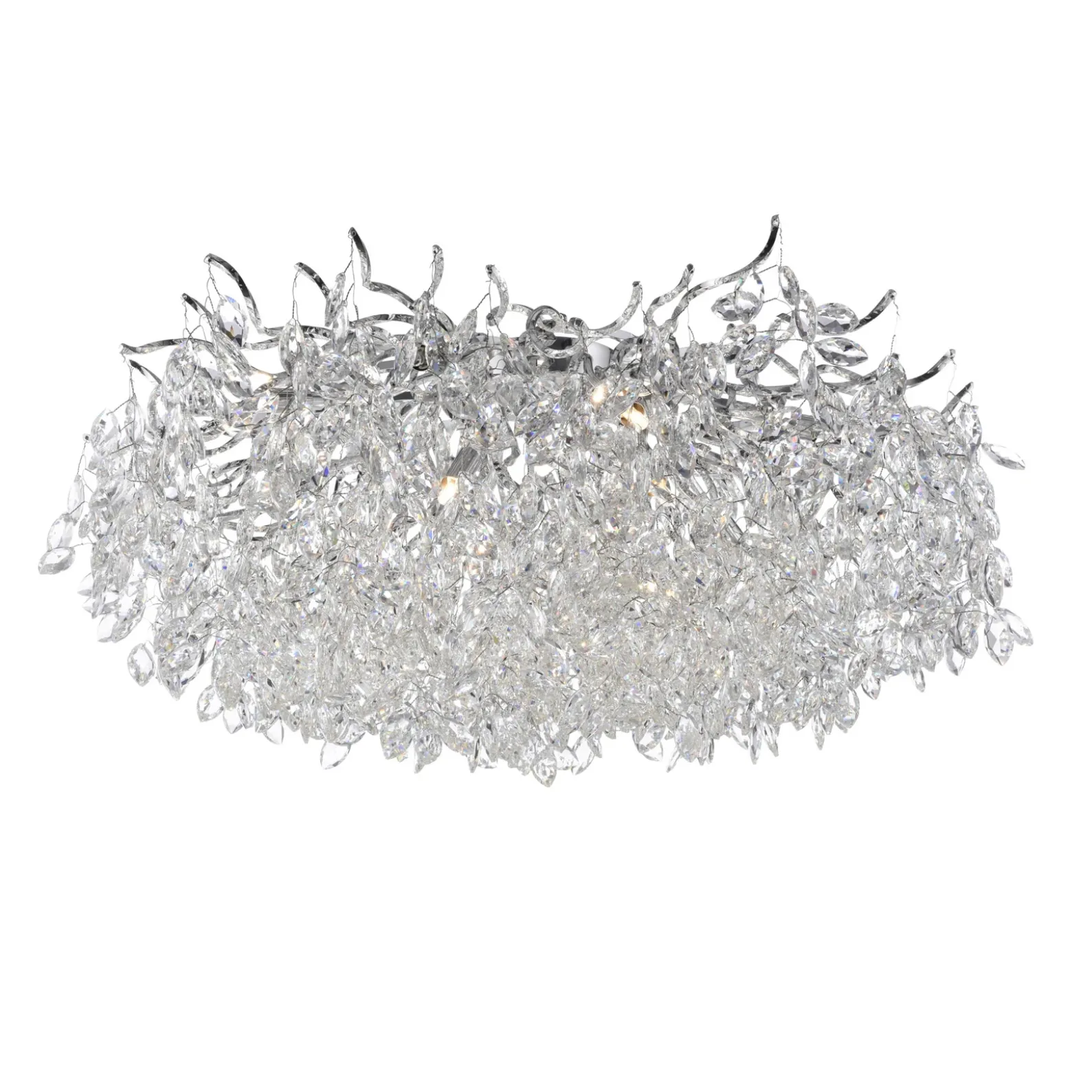 Paul Neuhaus Lámpara de techo Ricicle, colgante de cristal, Ø 80 cm