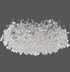 Paul Neuhaus Lámpara de techo Ricicle, colgante de cristal, Ø 80 cm