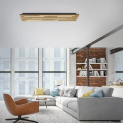 Paul Neuhaus Lámpara de techo SMART+ Q-Acoustic madera 115 x 31cm