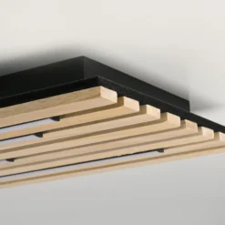 Paul Neuhaus Lámpara de techo SMART+ Q-Acoustic madera 115 x 31cm
