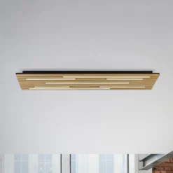 Paul Neuhaus Lámpara de techo SMART+ Q-Acoustic madera 115 x 31cm