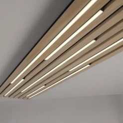 Paul Neuhaus Lámpara de techo SMART+ Q-Acoustic madera 115 x 31cm