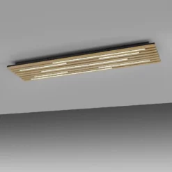 Paul Neuhaus Lámpara de techo SMART+ Q-Acoustic madera 115 x 31cm