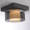 Paul Neuhaus Lámpara LED de techo Rika, Ø 15 cm, cristal, atenuable