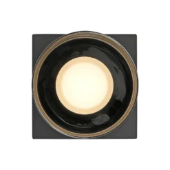 Paul Neuhaus Lámpara LED de techo Rika, Ø 15 cm, cristal, atenuable