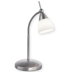 Paul Neuhaus Pino lámpara de mesa, gris, 45 cm, atenuable, G9