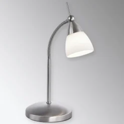 Paul Neuhaus Pino lámpara de mesa, gris, 45 cm, atenuable, G9