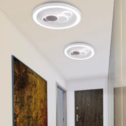Paul Neuhaus Plafón LED Eliza, blanco, metal, Ø 60 cm