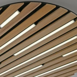 Paul Neuhaus Plafón SMART+ Q-Acoustic, madera Ø 60 cm