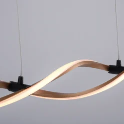 Paul Neuhaus Polina lámpara colgante LED, dorada, metal, atenuable