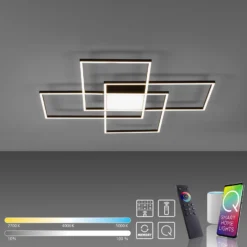 Paul Neuhaus Q-ASMIN plafón LED, 80 x 80 cm