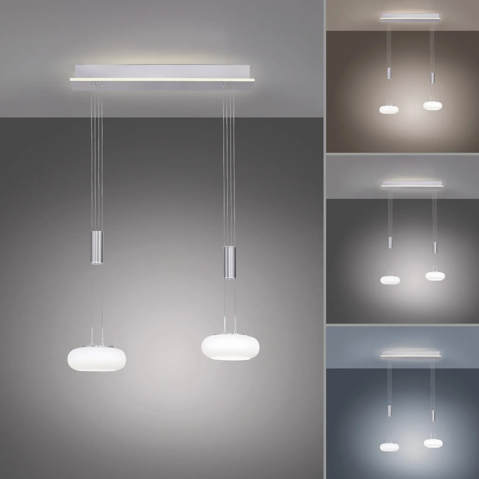 Paul Neuhaus Q-ETIENNE colgante LED, 2 luces