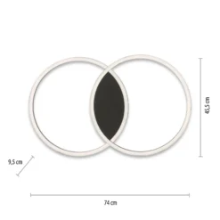 Paul Neuhaus Q-MARKO plafón LED, 2 luces, redondo