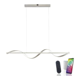 Paul Neuhaus Q-Swing lámpara colgante LED, acero