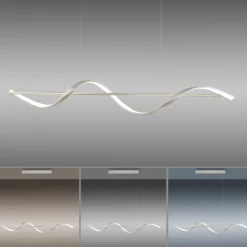 Paul Neuhaus Q-Swing lámpara colgante LED, acero