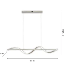Paul Neuhaus Q-Swing lámpara colgante LED, acero