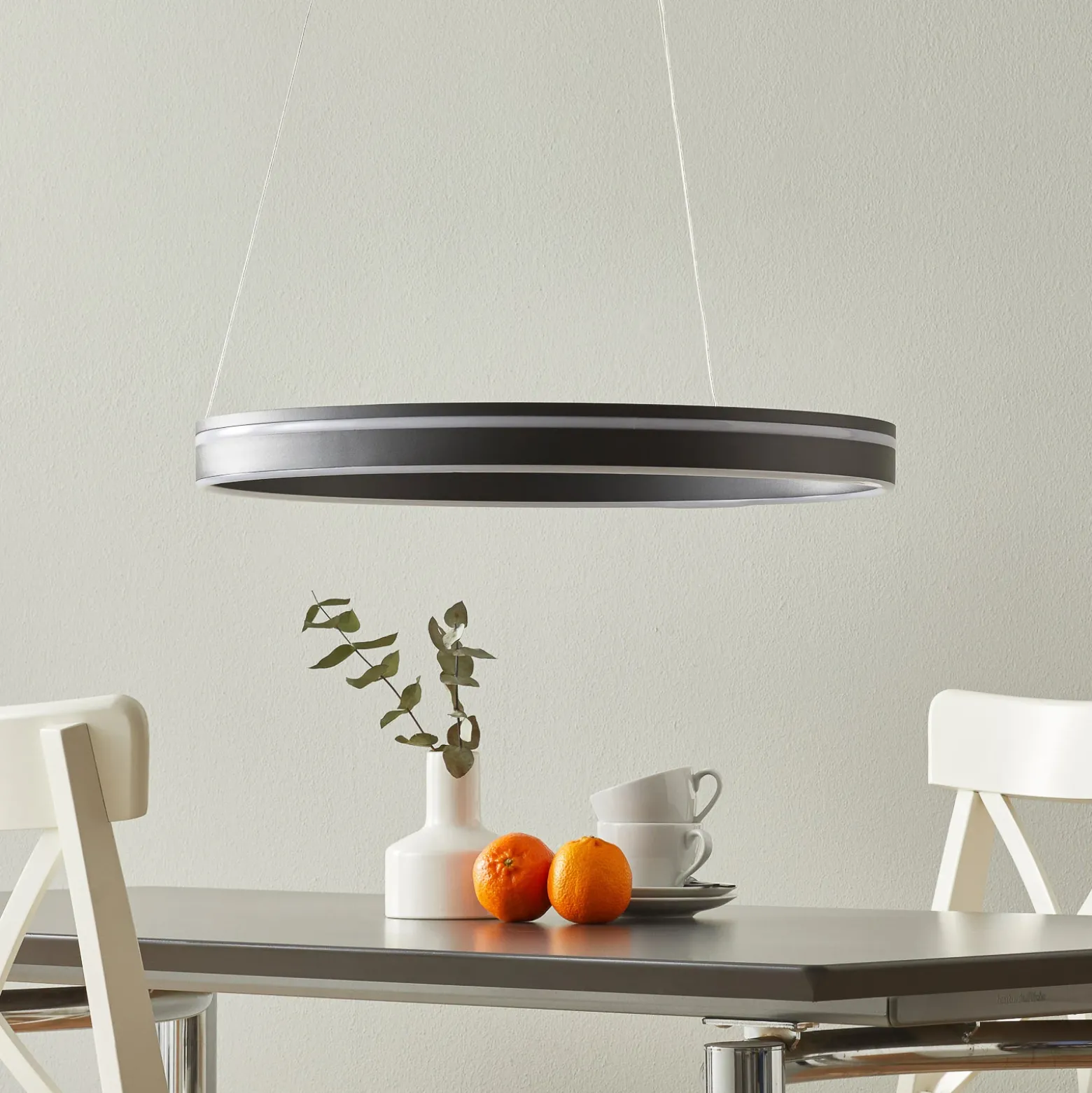 Paul Neuhaus Q-VITO colgante LED 59cm antracita