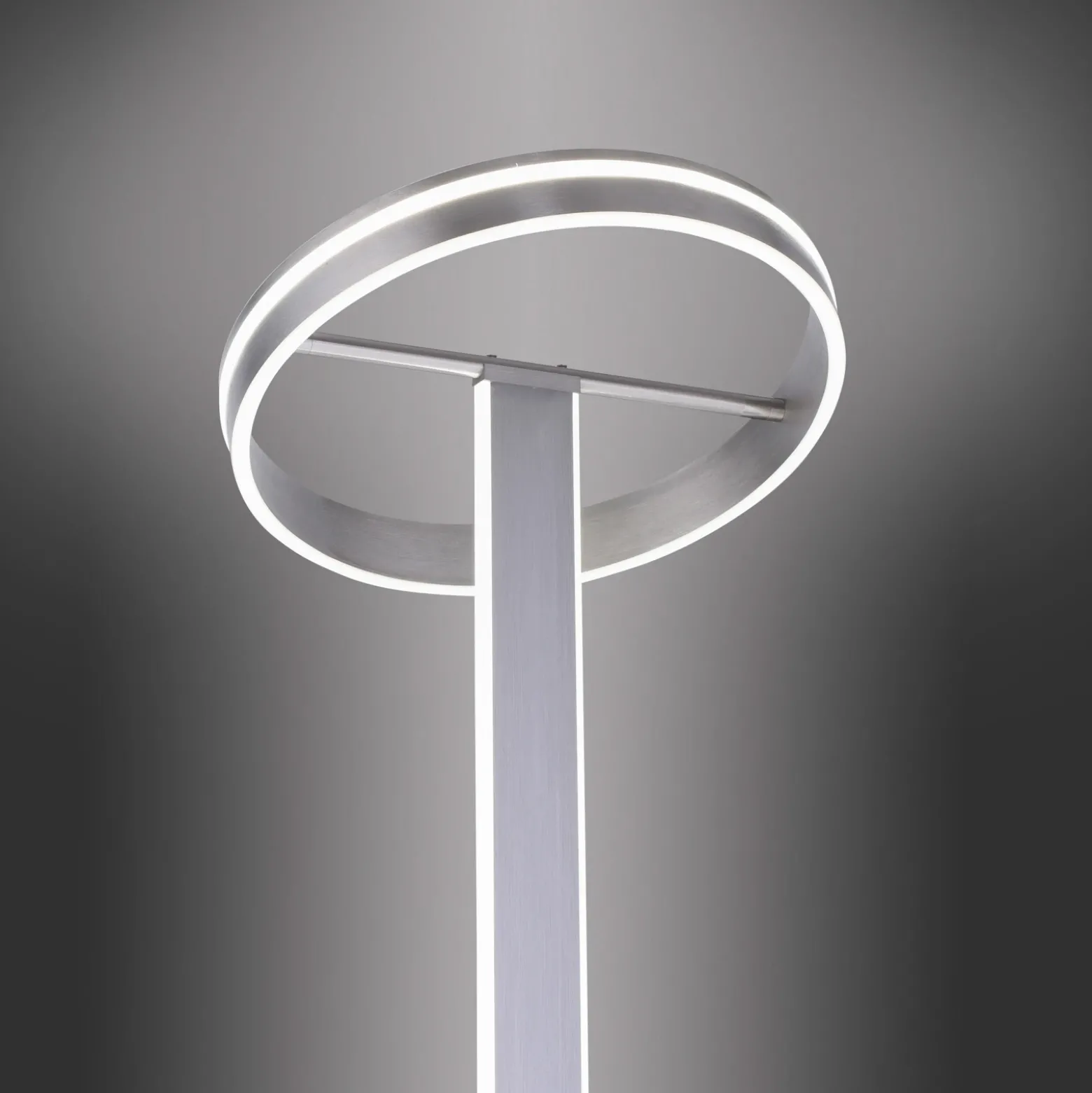 Paul Neuhaus Q-Vito lámpara pie LED, recta, anillo