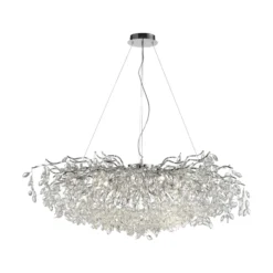 Paul Neuhaus Ricicle lámpara de araña, cromo, longitud 120 cm