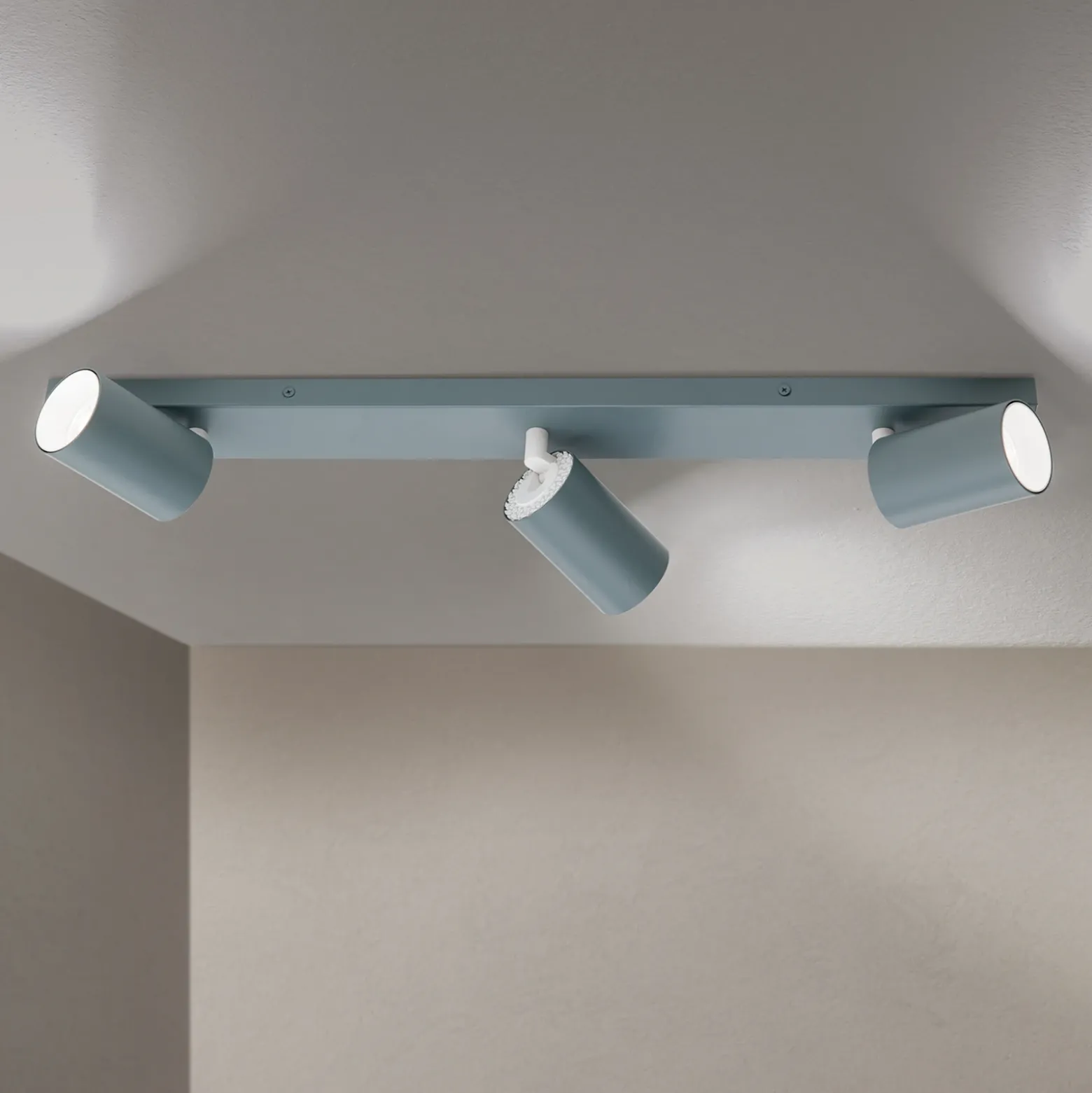 Penn downlight de techo, verde claro, longitud 60 cm, acero/aluminio
