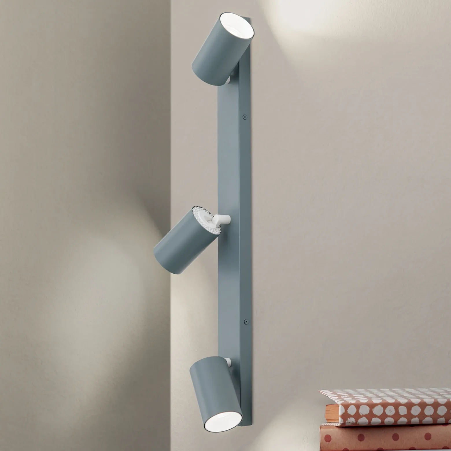 Penn downlight de techo, verde claro, longitud 60 cm, acero/aluminio
