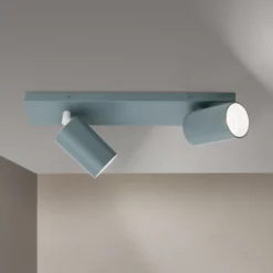 Penn downlight de techo, verde claro, longitud 35 cm, acero/aluminio