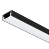 Perfil para tiras LED SLC A1, negro, longitud 2 m, altura 8 mm, montaje en