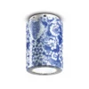 PI lámpara de techo, motivo floral, Ø 8,5 cm azul/blanco