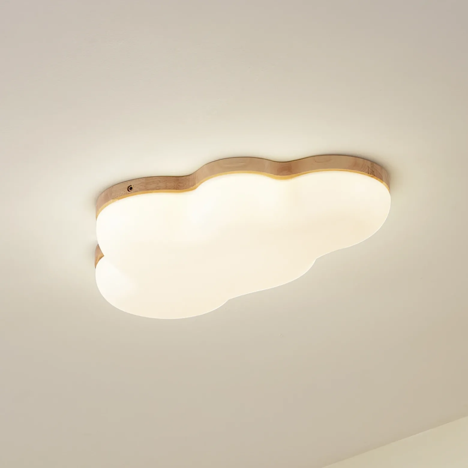 Pilvi, plafón LED de Lindby, plástico, nube, 50 cm