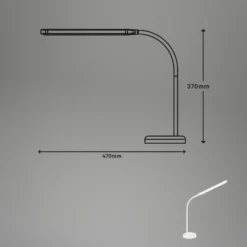 Pivaz lámpara de mesa LED, regulador táctil, blanco