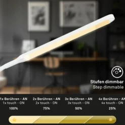 Pivaz lámpara de mesa LED, regulador táctil, blanco