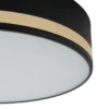 Plafón Amore, rayas doradas, negro, Ø 35cm