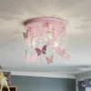 Plafón Angelica en rosa con mariposas