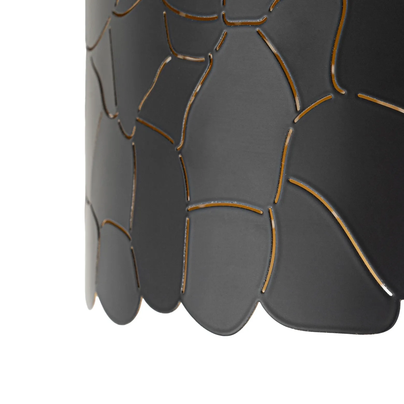 Plafón Aralena de Lindby, negro/oro, metal, Ø 26 cm