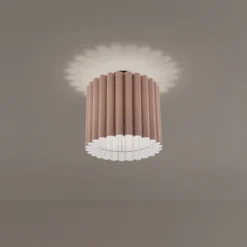 Plafón Aria, capuchino, microfibra, E27