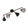 Plafón Arina de Lindby, 68 cm, negro, 4 luces, E14