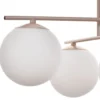 Plafón Aurora, beige, Ø 50 cm, 4 luces, cristal, E14