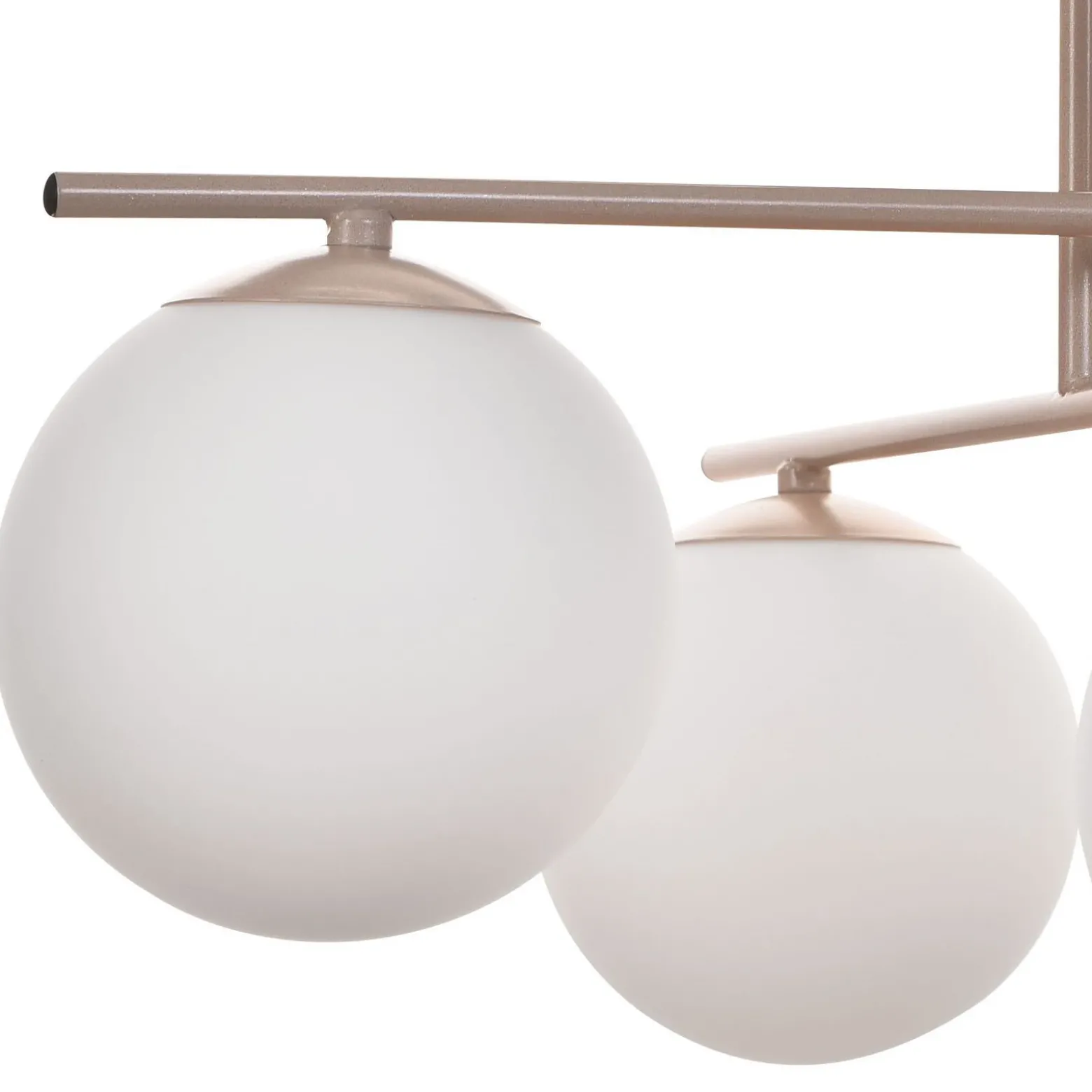 Plafón Aurora, beige, Ø 50 cm, 4 luces, cristal, E14