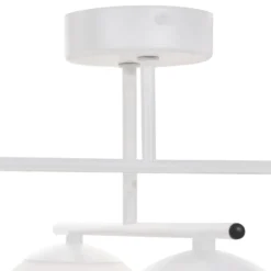 Plafón Aurora, blanco, Ø 50 cm, 4 luces, cristal, E14