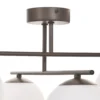 Plafón Aurora, marrón, Ø 50 cm, 4 luces, cristal, E14