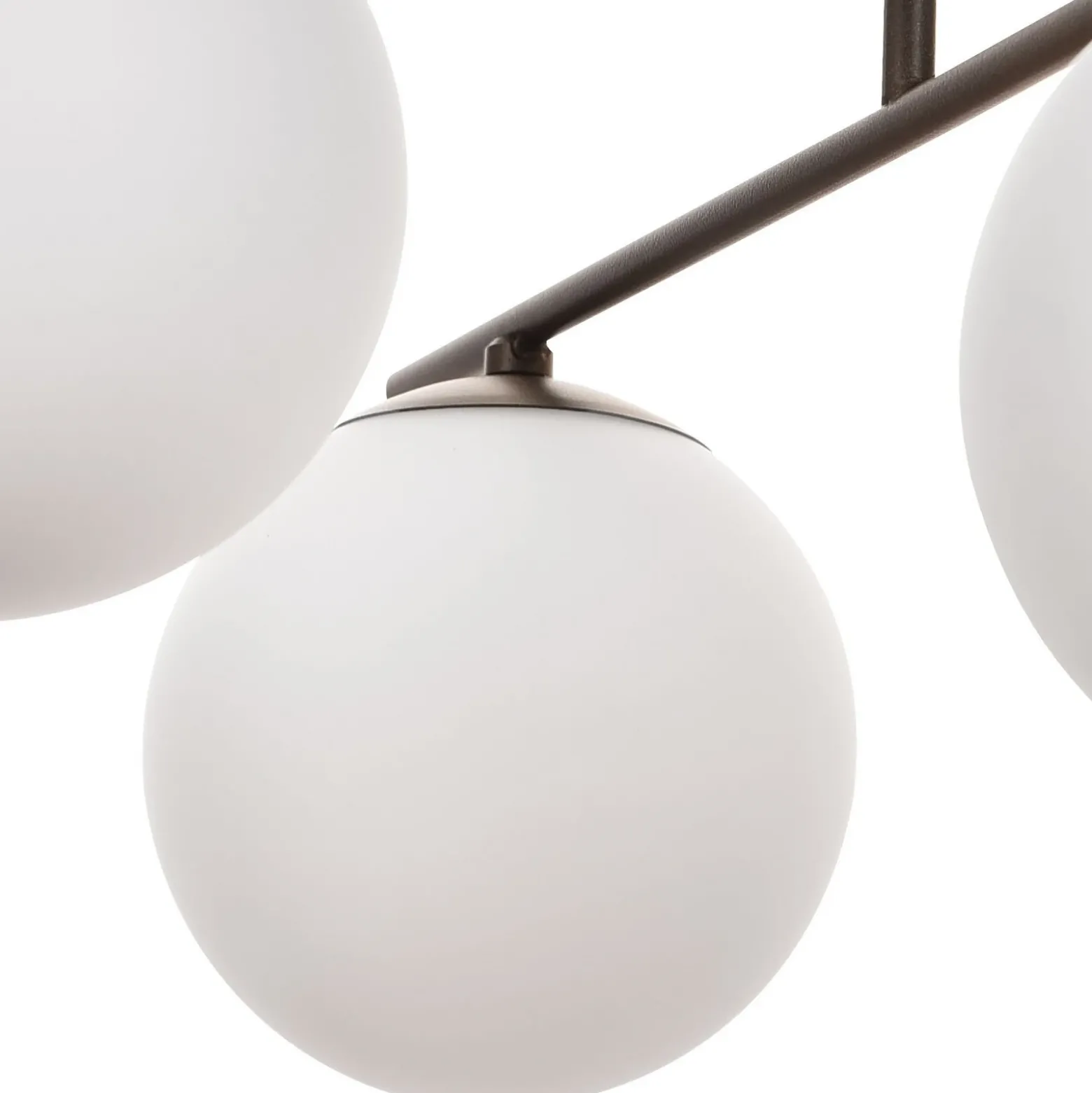 Plafón Aurora, marrón, Ø 50 cm, 4 luces, cristal, E14
