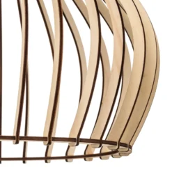 Plafón Barrel con pantalla de madera